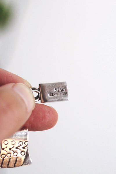 Vintage Mexican Sterling Silver Souvenir Charm Bracelet Mid Century 925 Cultural