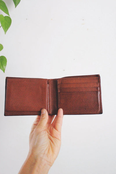 Polo Ralph Lauren Brown Leather Bi-Fold Wallet Vintage Butter Soft Worn