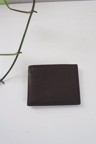Buxton Mens Vintage Genuine Leather Wallet Dark Brown Minimalist Sleek