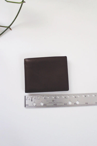 Buxton Mens Vintage Genuine Leather Wallet Dark Brown Minimalist Sleek