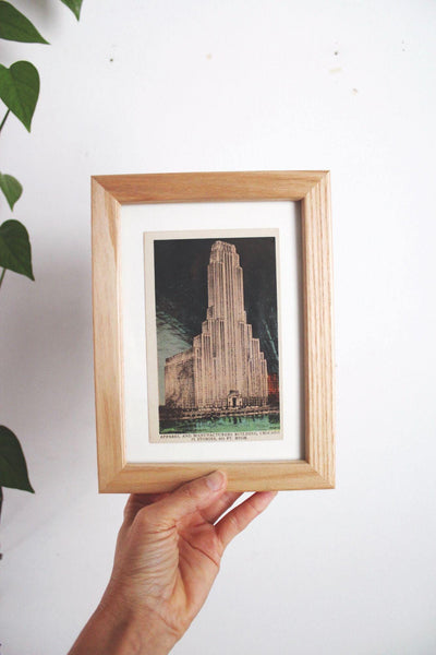 Vintage Framed Postcard Apparel & Manufacturers Building Chicago 5x7 Wall Art Decor