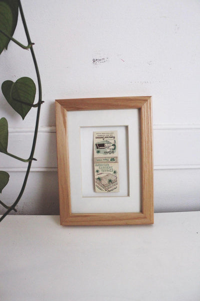 Vintage Framed Hawaiian Gardens Matchbook San Jose California Wall Art Decor Retro