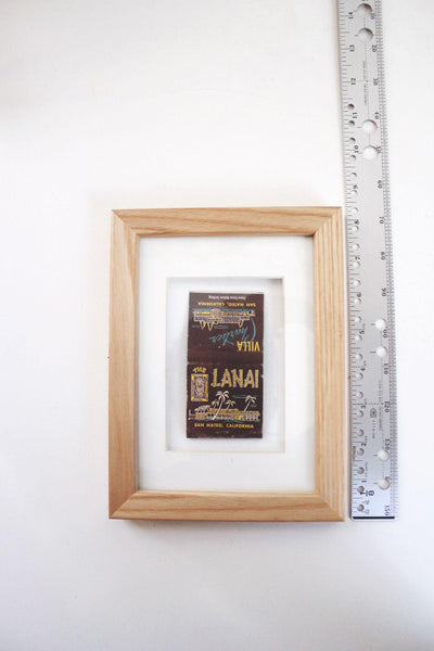 Vintage Framed Matchbook Cover Villa Lanai San Mateo California Wall Art Decor Tiki
