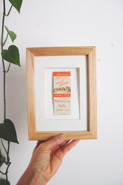 Framed Vintage Danville Bowl Matchbook California Advertisement Wall Art Decor Ephemera
