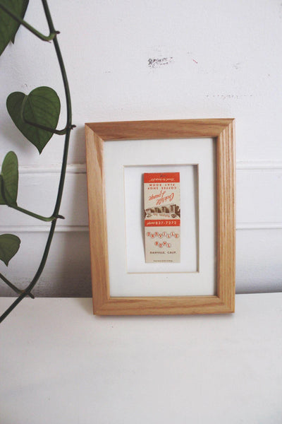 Framed Vintage Danville Bowl Matchbook California Advertisement Wall Art Decor Ephemera