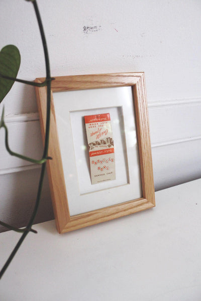 Framed Vintage Danville Bowl Matchbook California Advertisement Wall Art Decor Ephemera