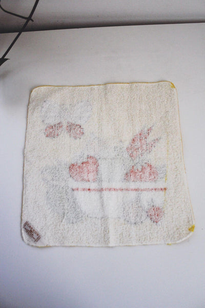 Vintage Cannon Yellow Washcloth Dish Towel Terry Cloth Mid Century Textile Retro