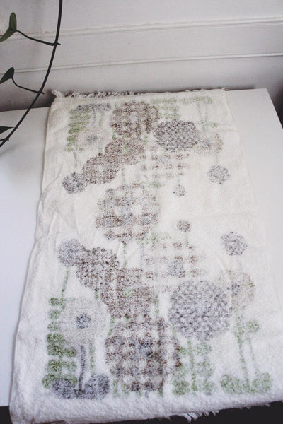 Vintage 70s Floral Terry Cloth Dish Hand Kitchen Towel Cannon Gingham Retro Mid Century
