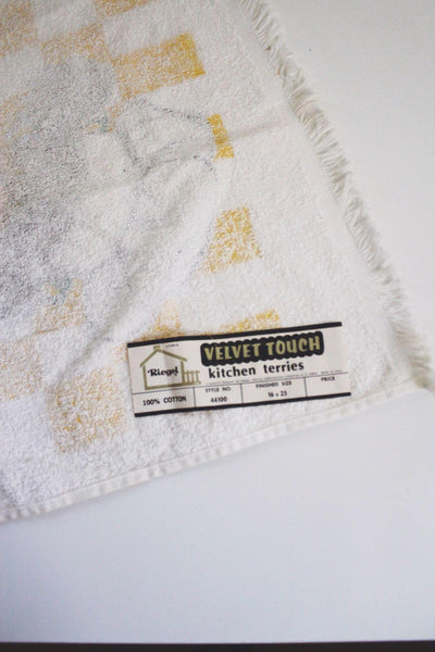 Vintage 70s World's Greatest Cook Fran Mar Moppet Kitchen Towel Dish Hand Retro