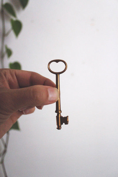 Vintage Antique Skeleton Keys Collection Set Lot Copper Brass Iron Steel Craft Decor