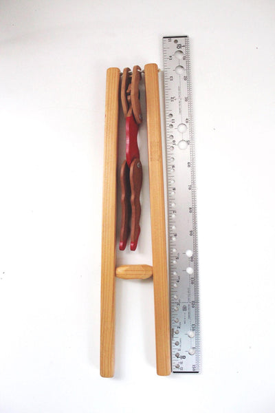 Vintage Wooden Acrobat Toy Flipping Trapeze Fidget Handcrafted Folk Art Circus
