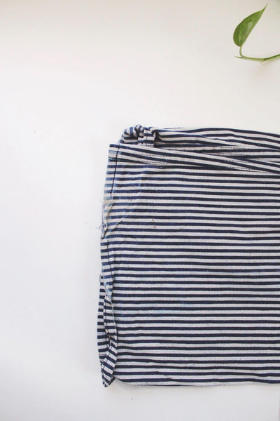 Vintage 70s Wrangler Blue White Striped Stripe Bush Pants Flared Bell Bottom High-Waisted
