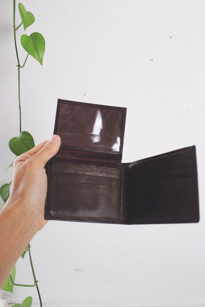 Buxton Mens Vintage Genuine Leather Wallet Dark Brown Minimalist Sleek