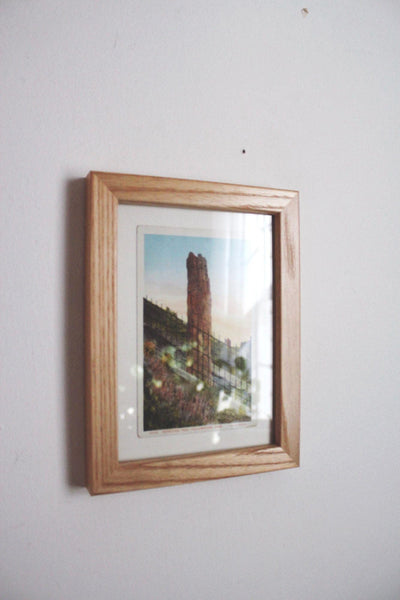 Framed Vintage Yellowstone Park Postcard Petrified Tree Wood Frame Wall Art Decor 5x7