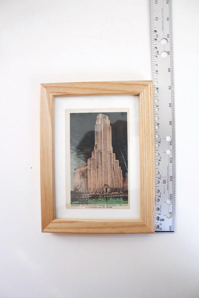 Vintage Framed Postcard Apparel & Manufacturers Building Chicago 5x7 Wall Art Decor