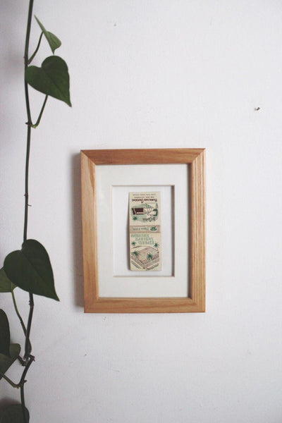 Vintage Framed Hawaiian Gardens Matchbook San Jose California Wall Art Decor Retro