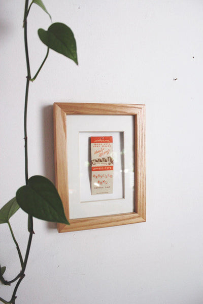 Framed Vintage Danville Bowl Matchbook California Advertisement Wall Art Decor Ephemera