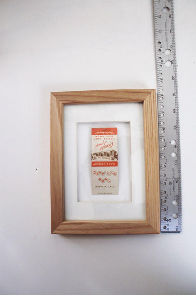 Framed Vintage Danville Bowl Matchbook California Advertisement Wall Art Decor Ephemera