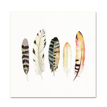 Load image into Gallery viewer, Five Feathers Wall Art Print