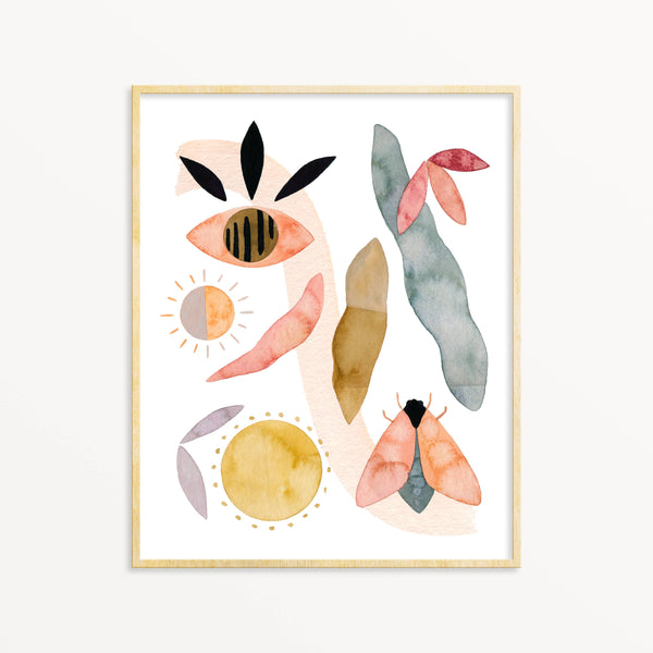 Sun Moth Wall Art Print