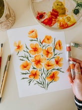 Load image into Gallery viewer, California Poppies Wall Art Print