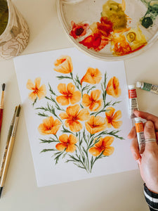 California Poppies Wall Art Print