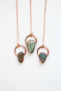 Turquoise Copper Rose Gold Necklace