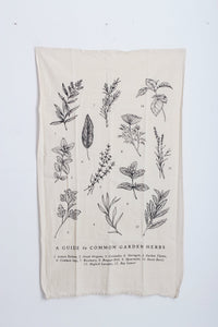 Garden Herbs Tea Towel