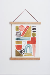 12" Magnetic Wood Poster Hanger Frame for 11x14" Print