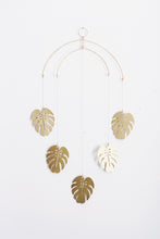 Load image into Gallery viewer, Large Monstera Leaf Brass Mobile