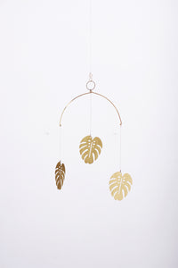 Monstera Leaf Brass Wall Hanging