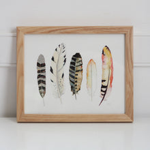 Load image into Gallery viewer, Five Feathers Wall Art Print