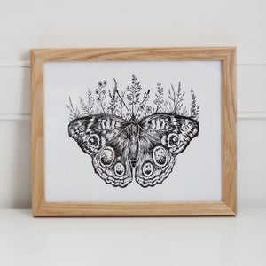 Floral Butterfly Wall Art Print