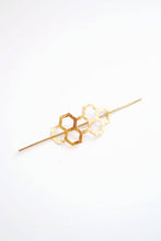 Load image into Gallery viewer, Honeycomb Hair Pin | Brass Hair Clip | Brass Hair Slide | Hair Barrette | Hair Accessories