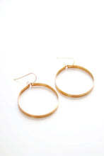 Load image into Gallery viewer, Sculptural Large Hoop Earrings | Large Hoops | Gold Hoops | Silver Hoops | Minimalist Earrings | Circle Earrings | Minimal Jewelry