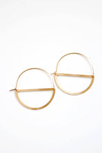 Load image into Gallery viewer, Half Moon Hoop Earrings | Half Circle Earrings | Delicate Earrings | Gold Hoops | Hoop Earrings | Minimal Jewelry | Minimalist Earrings