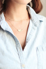 Load image into Gallery viewer, Small Hammered Half Moon Necklace | Gold Fill | Sterling Silver | Minimalist Necklace | Dainty Necklace | Hammered Necklace | Half Circle