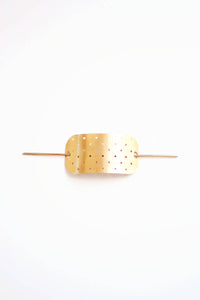 Polkadot Bar Hair Pin | Brass Hair Clip | Brass Hair Slide | Hair Barrette | Hair Accessories | Silver Hair Clip