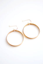 Load image into Gallery viewer, Sculptural Large Hoop Earrings | Large Hoops | Gold Hoops | Silver Hoops | Minimalist Earrings | Circle Earrings | Minimal Jewelry