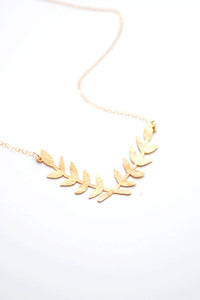 Laurel Wreath Necklace | Gold Laurel Necklace | Gold Branch Necklace | Silver Laurel Wreath Necklace | Bridesmaid Necklace | Silver Branch