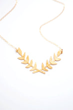 Load image into Gallery viewer, Laurel Wreath Necklace | Gold Laurel Necklace | Gold Branch Necklace | Silver Laurel Wreath Necklace | Bridesmaid Necklace | Silver Branch