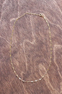 Dapped Chain Choker Necklace | 14k Gold Filled | Sterling Silver | Layer Necklace | Fine Gold Choker | Layered Choker