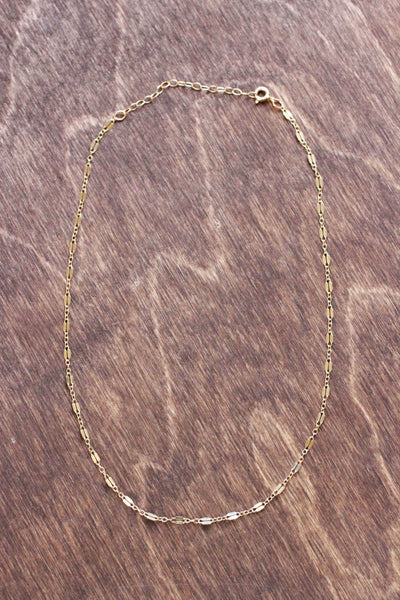 Dapped Chain Choker Necklace | 14k Gold Filled | Sterling Silver | Layer Necklace | Fine Gold Choker | Layered Choker