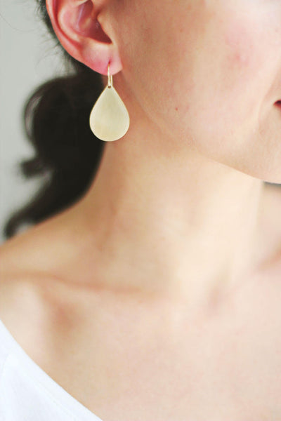 Minimalist Teardrop Earrings | Brass Earrings | 14k Gold Fill Earrings | Sterling Silver Earrings | Drop Earrings