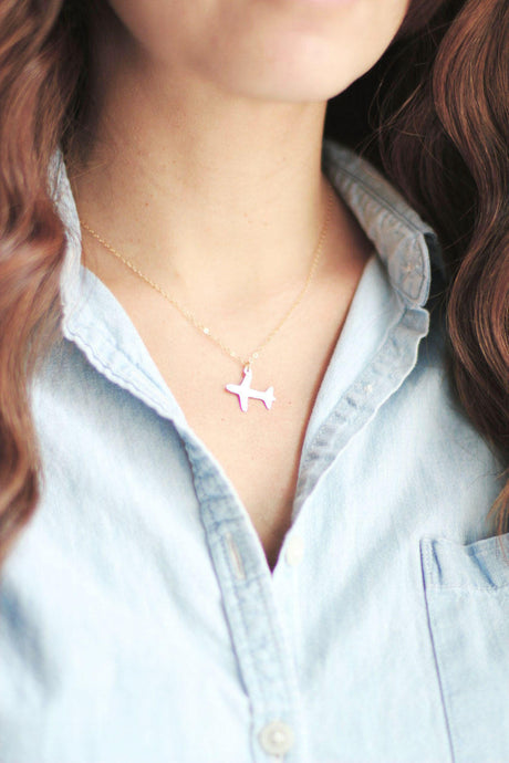 Tiny Airplane Necklace | Plane Necklace | Travel Necklace | Travel Jewelry | Airplane Jewelry | Gold Airplane Necklace |  Silver Airplane