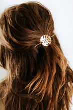 Load image into Gallery viewer, Monstera Leaf Hair Pin | Brass Hair Clip | Brass Hair Slide | Hair Barrette | Hair Accessories | Palm Leaf