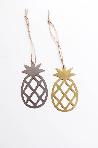 Pineapple Ornament | Metal Ornament | Brass Ornament | Steel Ornament | Tree Ornament | Christmas Stocking Stuffer | Pineapple Decor