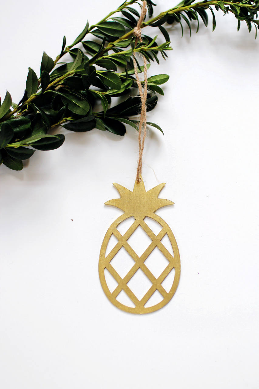 Pineapple Ornament | Metal Ornament | Brass Ornament | Steel Ornament | Tree Ornament | Christmas Stocking Stuffer | Pineapple Decor