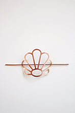 Load image into Gallery viewer, Art Deco Shell Hair Pin | Brass Hair Clip | Copper Hair Slide | Hair Barrette | Hair Accessories | Copper Hair Clip | Rattain Inspired