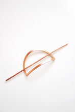 Load image into Gallery viewer, Half Moon Hair Pin | Brass Hair Clip | Copper Hair Slide | Hair Barrette | Hair Accessories | Copper Hair Clip | Silver Hair Slide